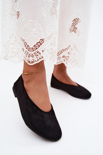 Ballerines noires en daim synthétique Camdena