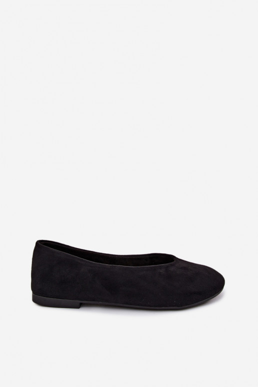 Ballerines noires en daim synthétique Camdena