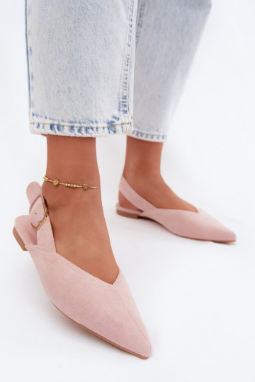 Roze ballerina's met gespen Tanelia