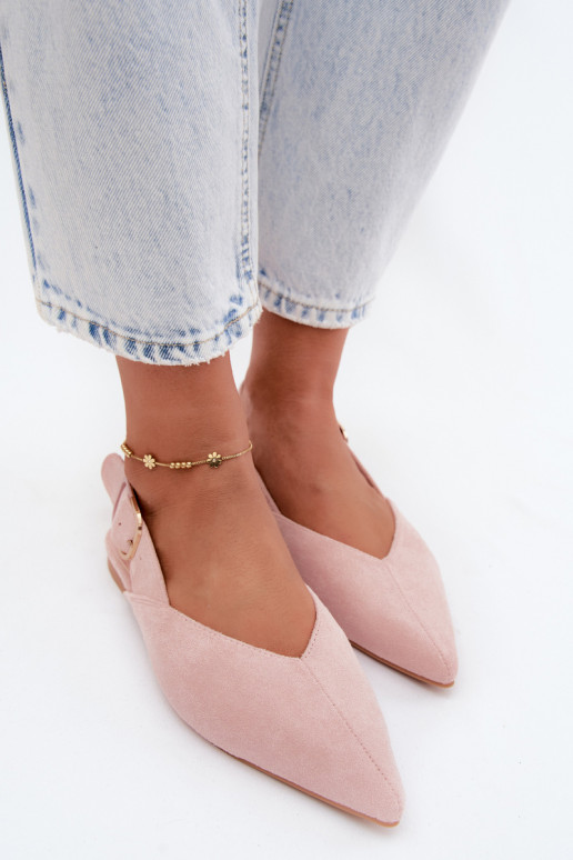 Ballerines roses avec boucles Tanelia