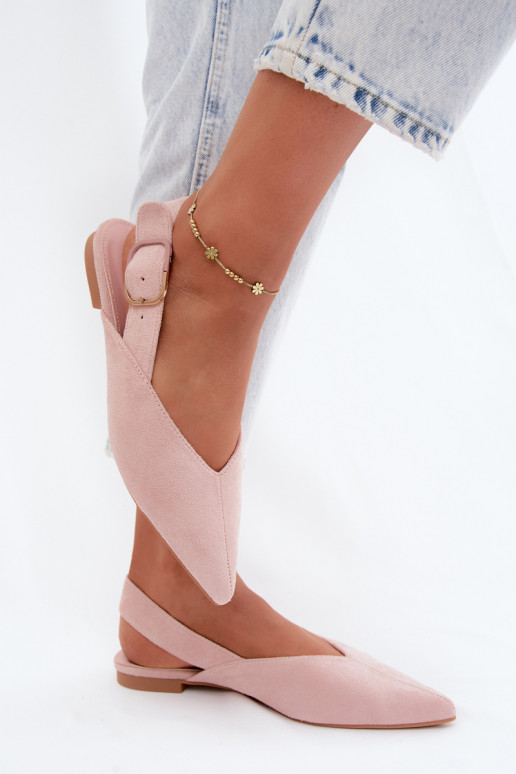 Roze ballerina's met gespen Tanelia