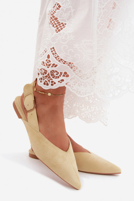 Gelbe Ballerinas mit Schnallen Tanelia