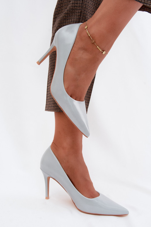 Chaussures à talons hauts bleues en cuir synthétique avec effet verni Tropessa