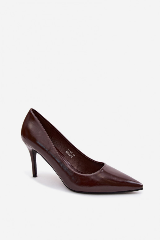 Chaussures à talons hauts CzekoladoĮe en cuir synthétique avec effet verni Tropessa