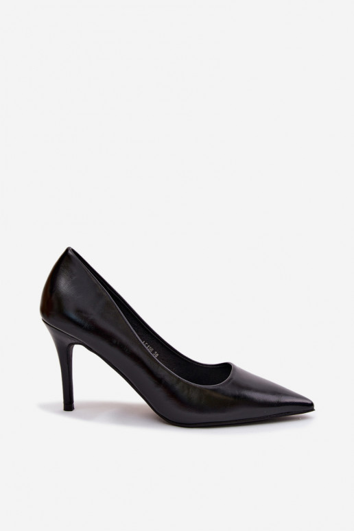 Escarpins noirs laqués en cuir synthétique Tropessa