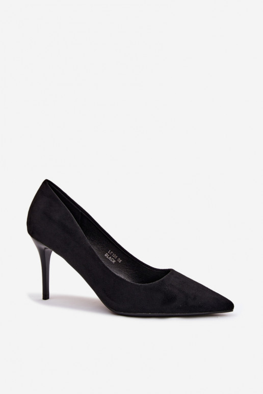 Zwarte hoge hakken van faux suede Tropessa