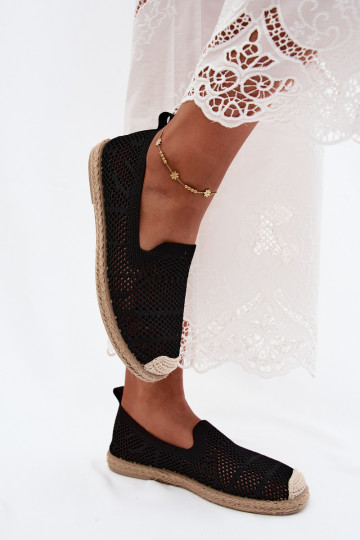 Schwarze Spitzen-ESPADRILLES Candessa