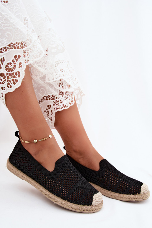 Schwarze Spitzen-ESPADRILLES Candessa