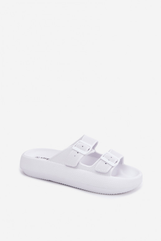 Chaussons pour femmes avec mousse et bandes blanches Sharmen
