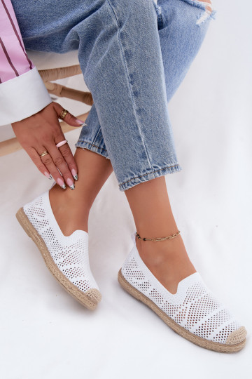 Espadrilles blanches ajourées Candessa