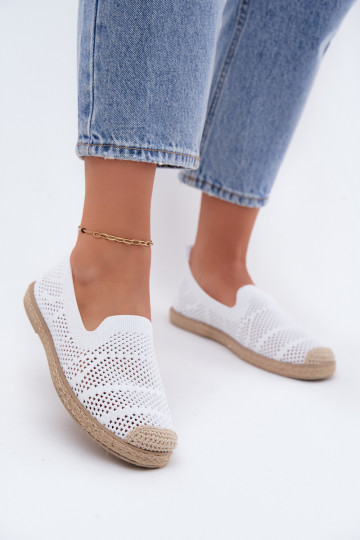 Espadrilles blanches ajourées Candessa 2