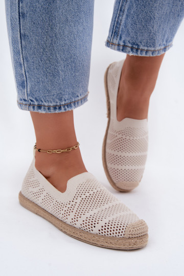 Espadrilles ivoire ajourées Candessa