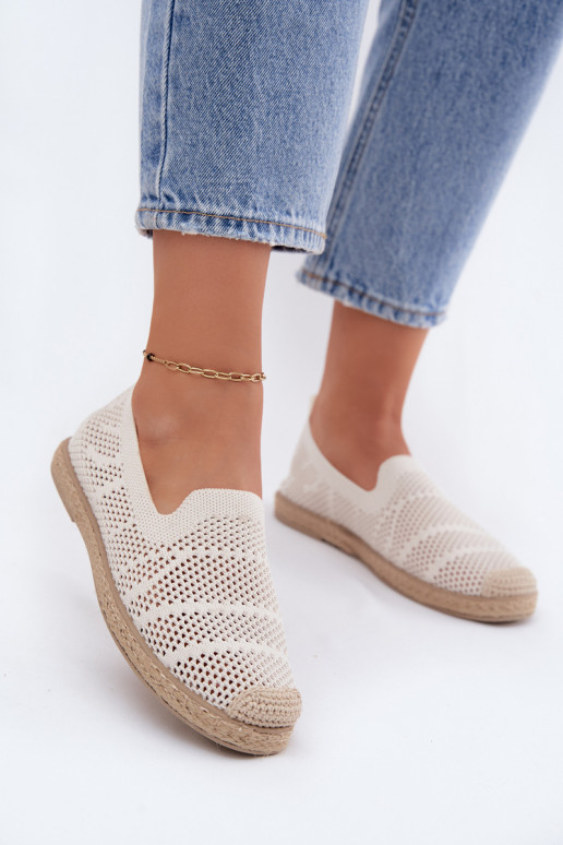 Espadrilles ivoire ajourées Candessa