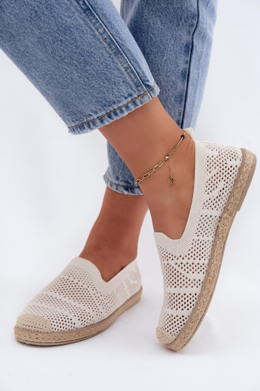Espadrilles ivoire ajourées Candessa