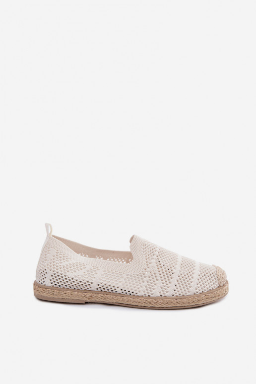 Ajuinen ivoorkleurige espadrilles Candessa
