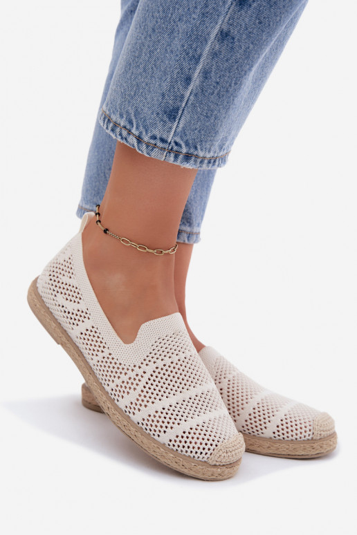Ajuinen ivoorkleurige espadrilles Candessa