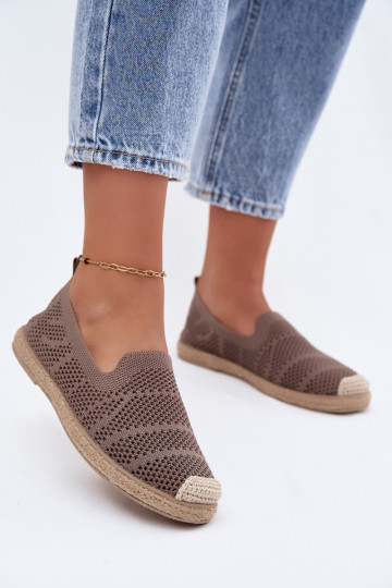 Espadrilles kaki ajourées Candessa