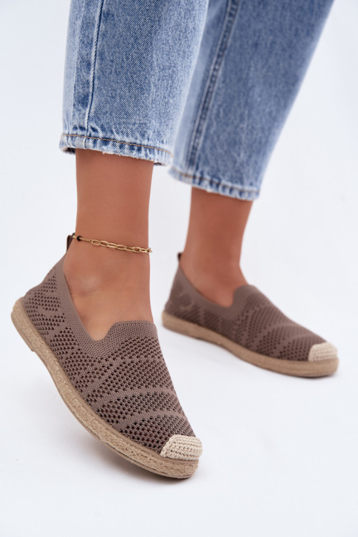 Espadrilles kaki ajourées Candessa