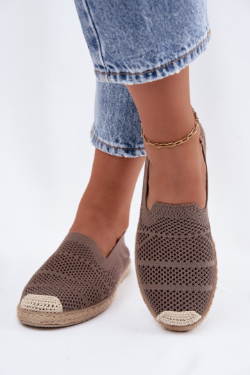 Espadrilles kaki ajourées Candessa 2