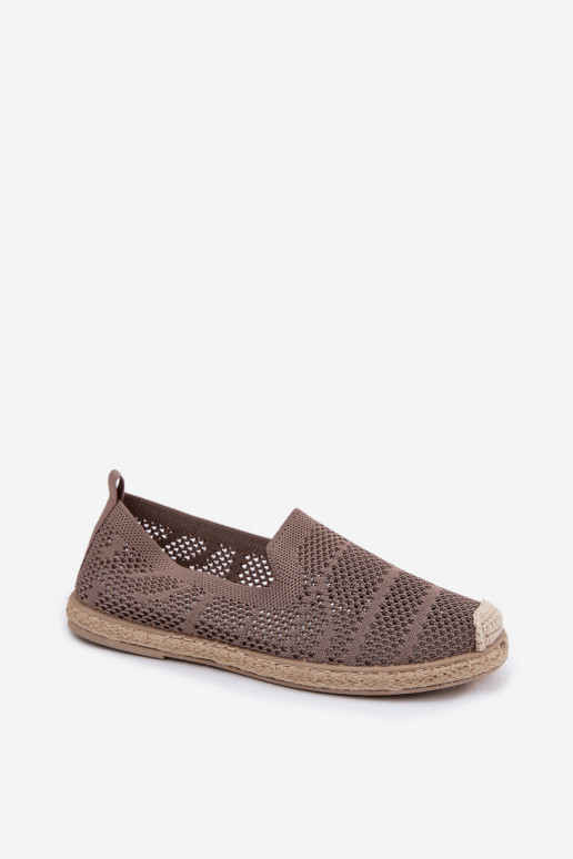 Luftige khakifarbene Espadrilles Candessa