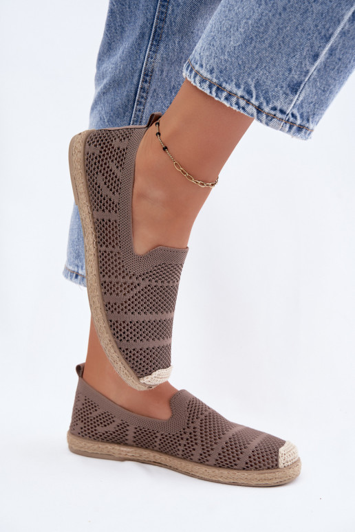 Luftige khakifarbene Espadrilles Candessa