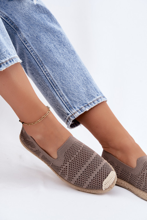Espadrilles kaki ajourées Candessa