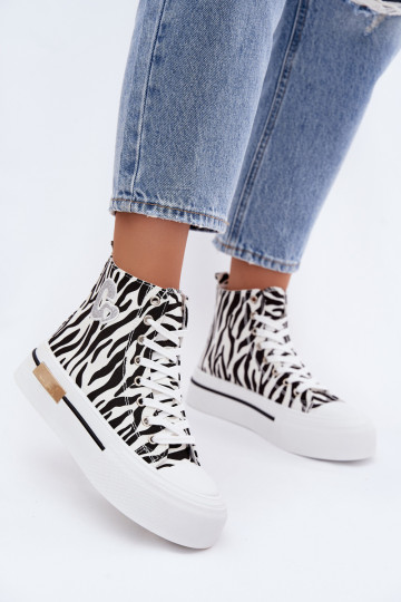 Freizeitschuhe mit Plattform Zebra Meloria 2