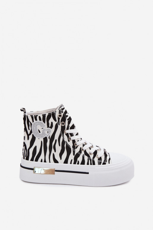 Freizeitschuhe mit Plattform Zebra Meloria