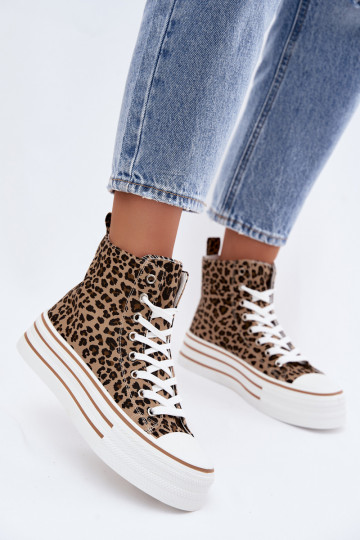 Chaussures décontractées avec tige et imprimé léopard Inildrose 2