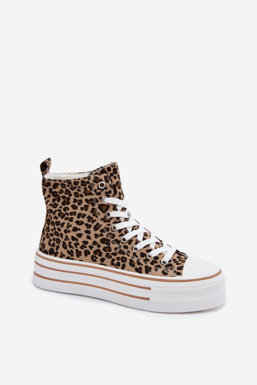 Chaussures décontractées avec tige et imprimé léopard Inildrose