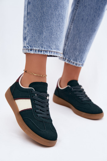 Damen Sneakers in Flaschengrün aus Kunstleder Corelle