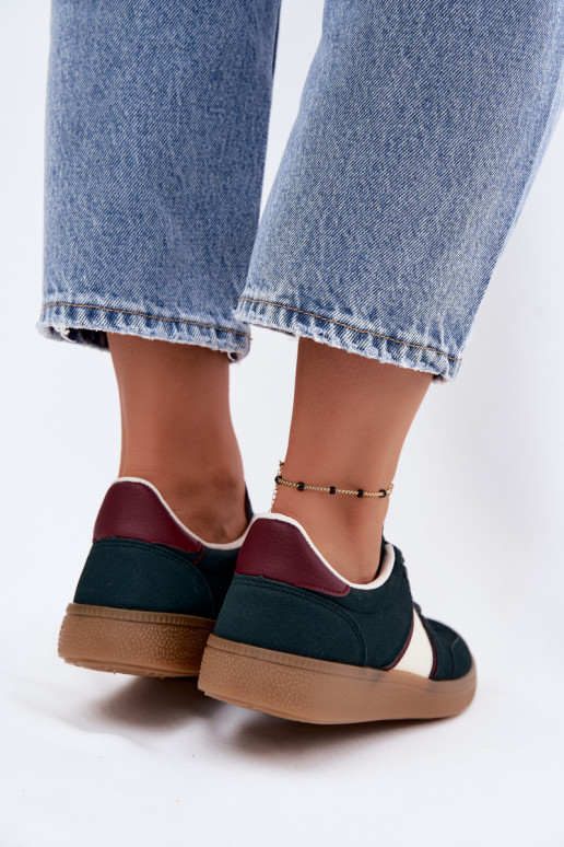 Damen Sneakers in Flaschengrün aus Kunstleder Corelle
