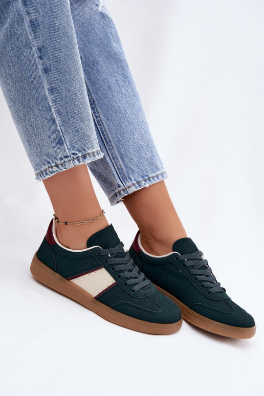 Damen Sneakers in Flaschengrün aus Kunstleder Corelle