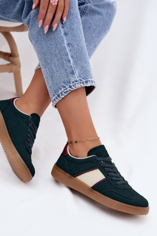 Dames sneakers in flesgroen faux leather Corelle