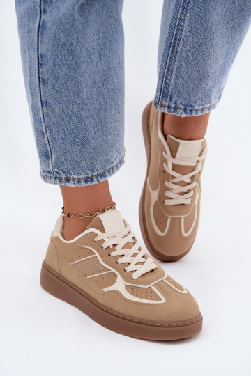 Damen Low Sneakers in Sandfarbe Brenelle