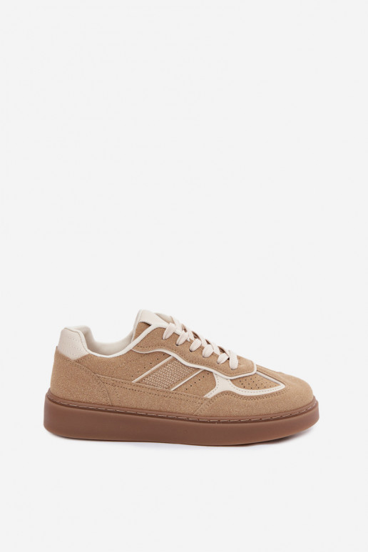Damen Low Sneakers in Sandfarbe Brenelle