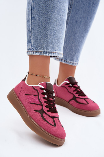 Dames lage sneakers in roze kleur Brenelle