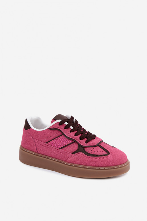 Dames lage sneakers in roze kleur Brenelle