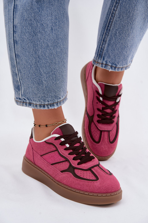 Dames lage sneakers in roze kleur Brenelle
