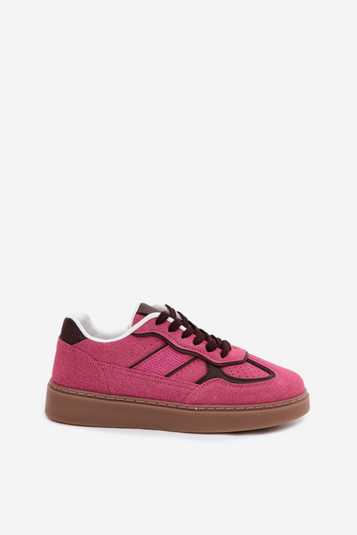 Dames lage sneakers in roze kleur Brenelle