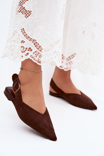 Ballerines femmes avec boucles en couleur marron foncé Tanelia 2