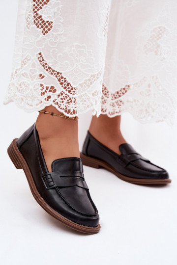 Dames instappers in zwarte kleur faux leather Roslyn 2