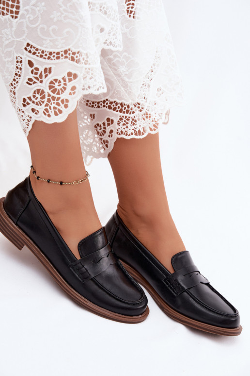 Damen Slipper in Schwarz aus Kunstleder Roslyn