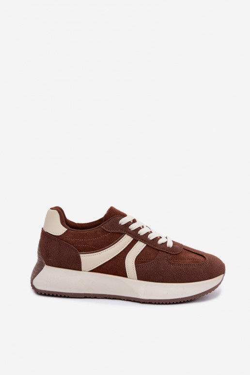 Damen Sneakers mit Plattform in Braun Laurelia