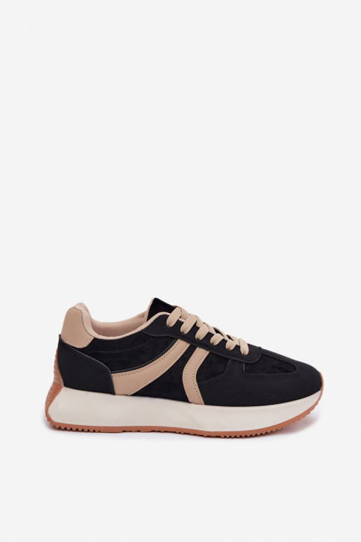 Damen Sneakers mit Plattform in Schwarz Laurelia