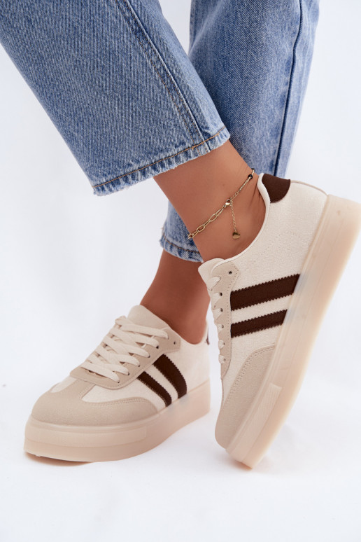 Beige platform sneakers Giselia