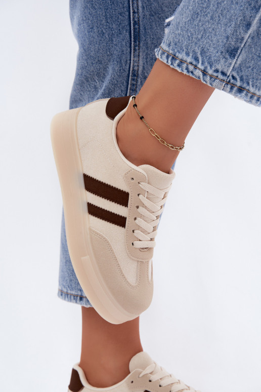 Beige platform sneakers Giselia
