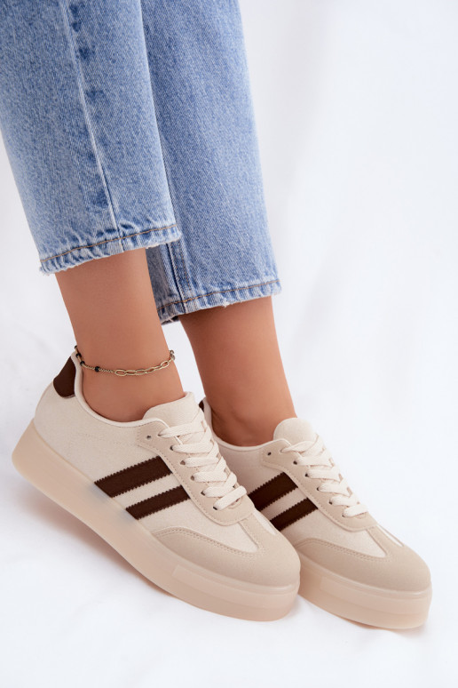 Beige platform sneakers Giselia
