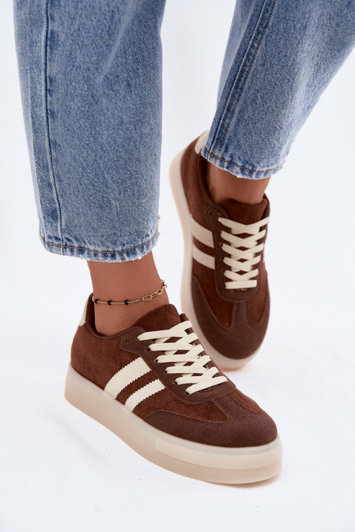 Bruine platform sneakers Giselia