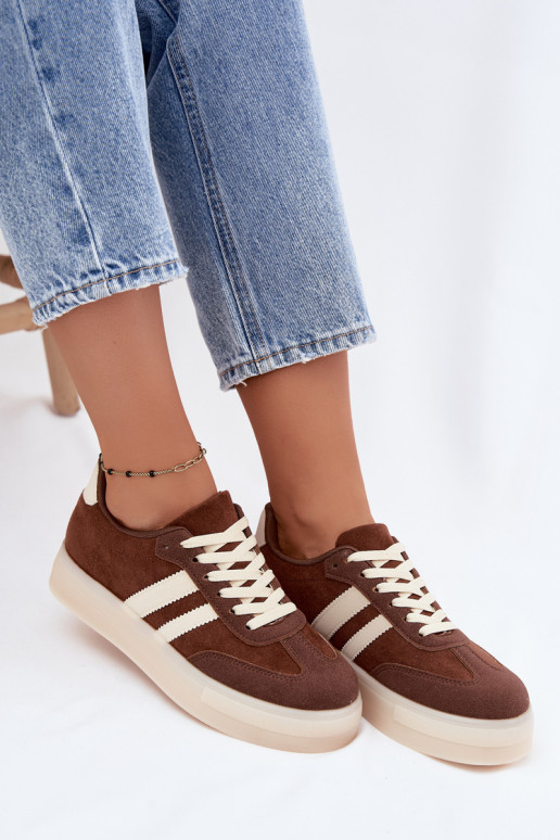 Bruine platform sneakers Giselia